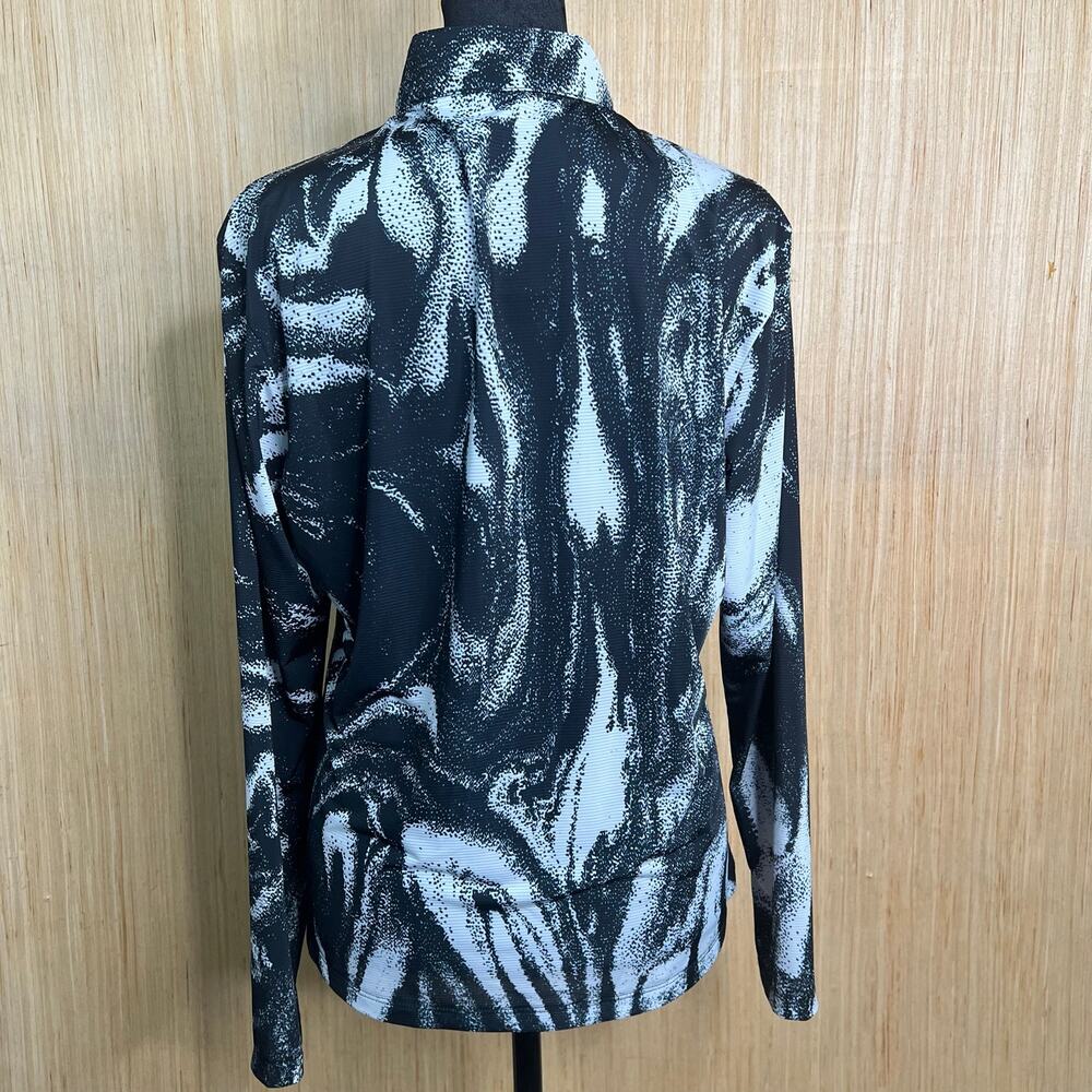 Sunsense by Jamie Sadock Pullover UPF Golf Mock Neck Tsunami Abstract Print Med - Picture 6 of 9